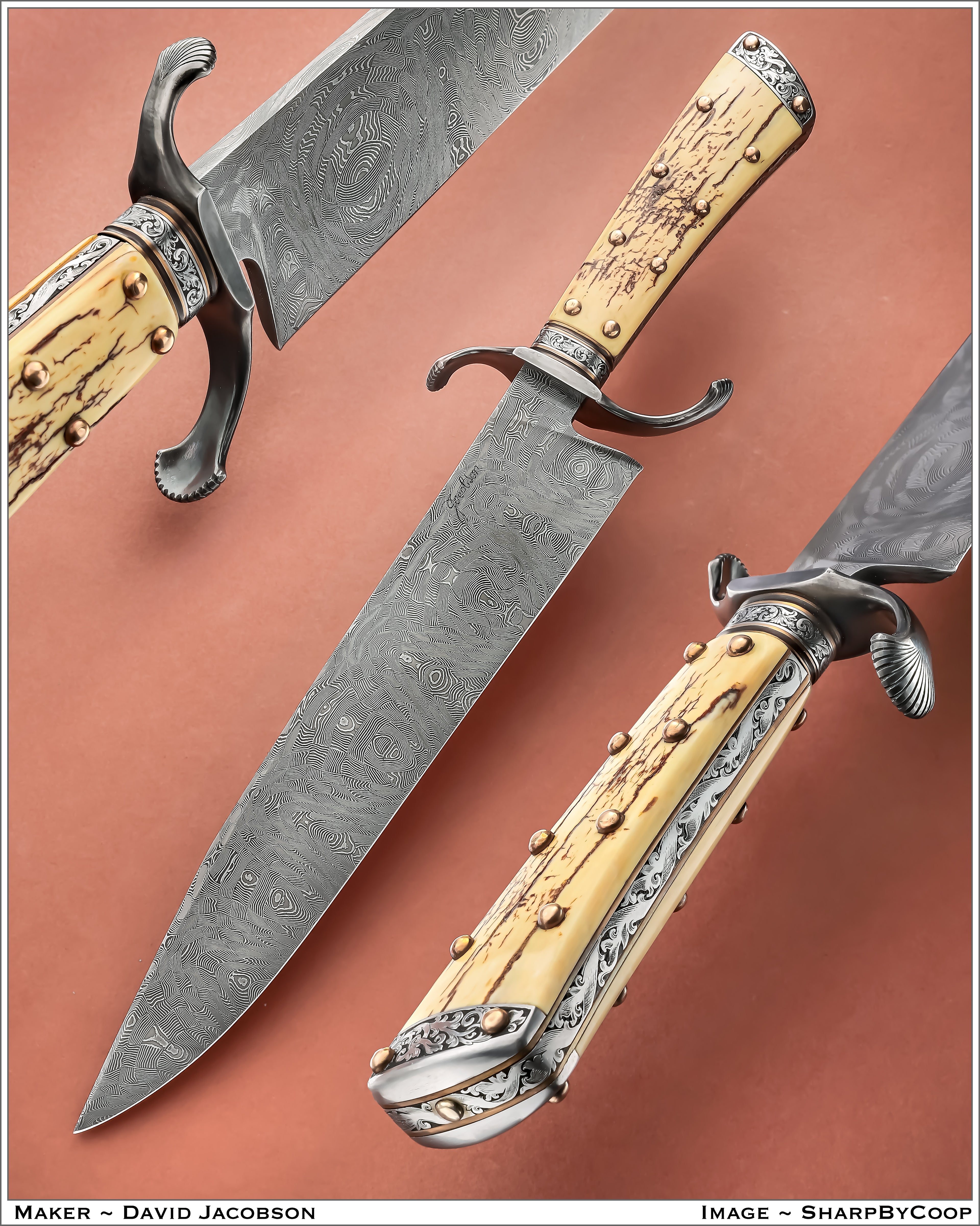 Damascus Bowie knife.
